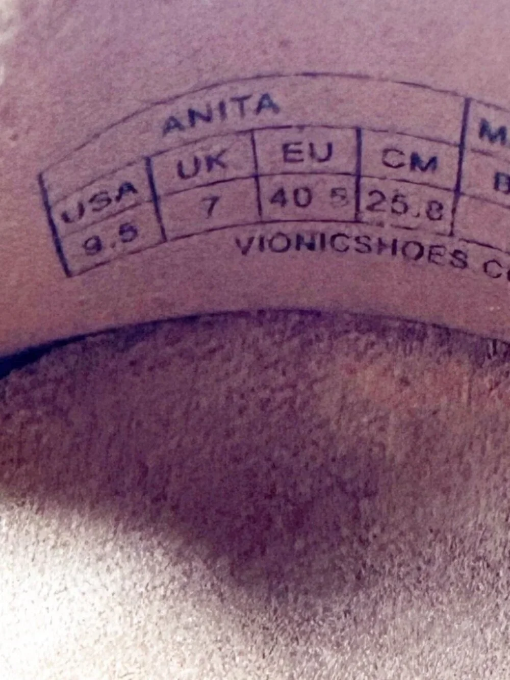 Vionic Anita Ballet Flats Taupe Croc Embossed Suede 9.5